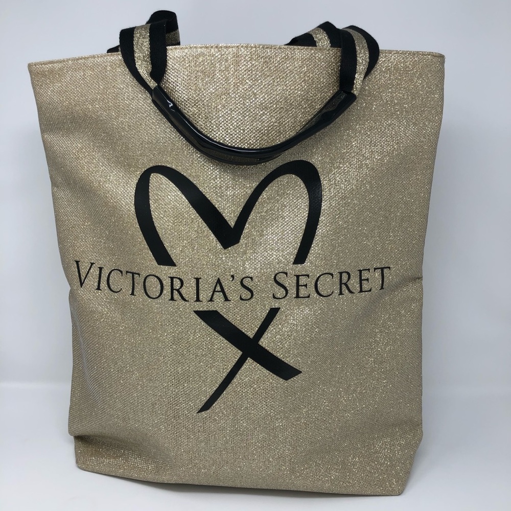 Victoria Secret Gold Metallic Tote
